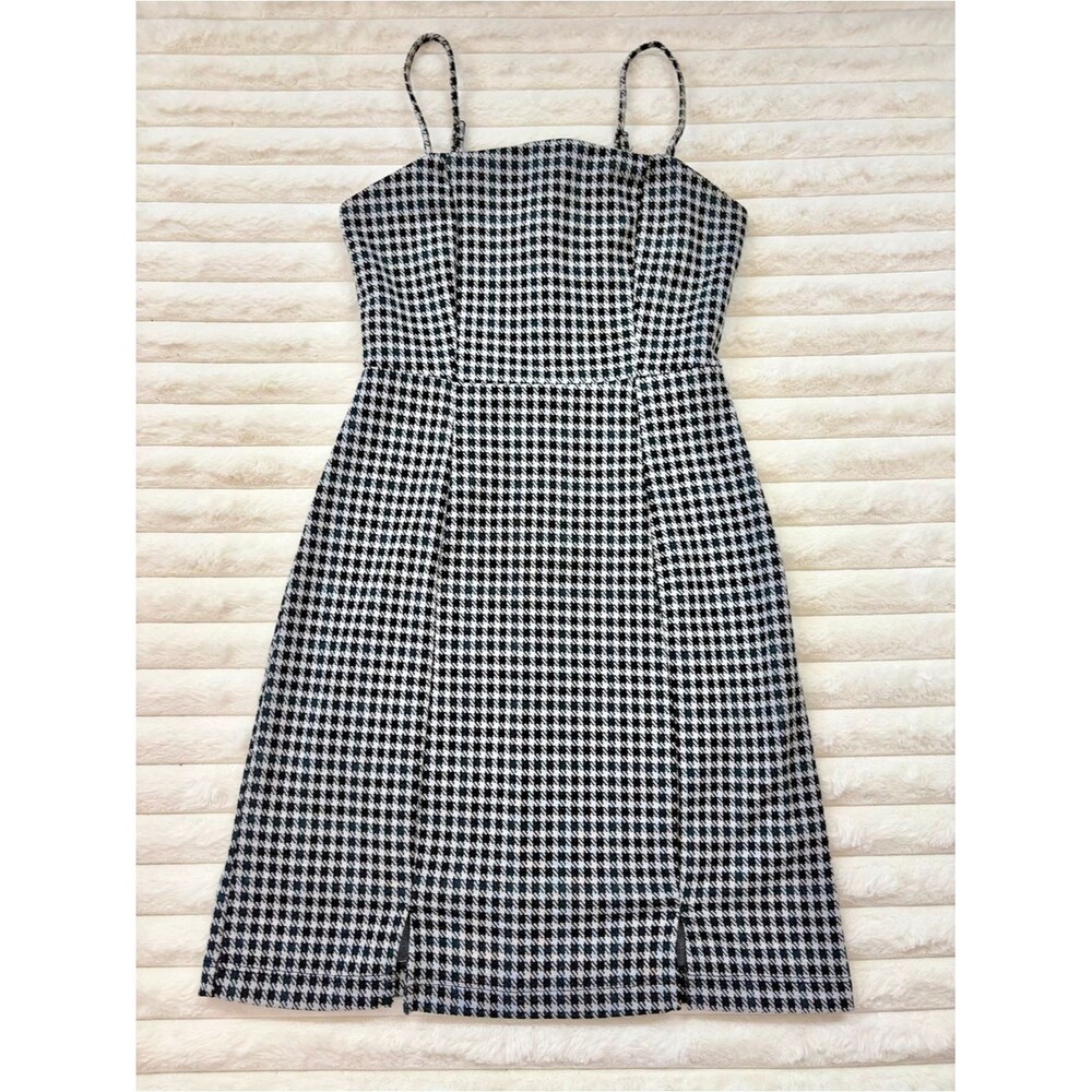 Altard State Style Checkered Mini Dress | XS | Fitted Casual Dress